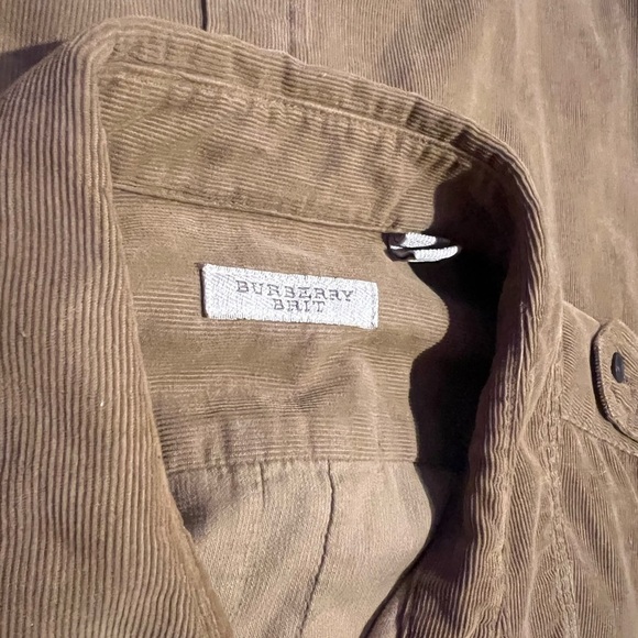 Burberry Tan Button up Sz L - Picture 3 of 3